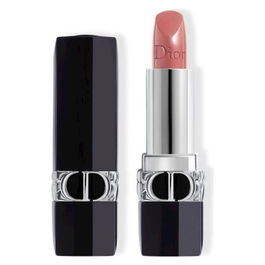 Dior Rouge, Jojoba, Acabado satinado, Lápiz labial cremoso, 100, Look Nude, Recargable, 3.5 g