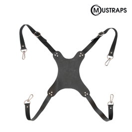 Arnés Mustraps para Bombo Cruzada Espalda Color Negro