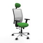 PIQUERAS Y CRESPO Silla de oficina Zulema con Mecanismo Sincro/Traslack, Verde y Blanco