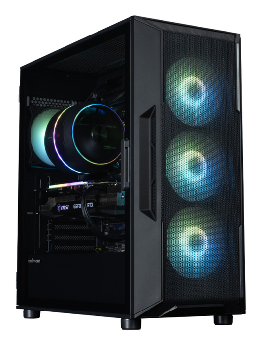 Zalman i3 NEO ARGB V2 BLACK Midi Tower Negro para PC con Vidrio Templado y 3 Ventiladores Frontales de 120mm