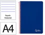 Liderpapel Cuaderno Espiral A4 Witty Tapa Dura 80 Hojas 90gr Rayado Horizontal con Margen Color Azul Oscuro