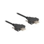 DeLOCK Cable USB 2.0 Tipo-A a Tipo-A con tornillos 1m Negro