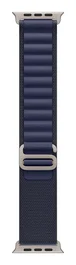 Apple MXMX3ZM/A Correa Alpine Loop para Apple Watch 49mm, Color Azul Marino, Talla S, Compatible con Modelo Natural Titanium
