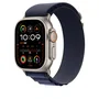 Apple MXMX3ZM/A Correa Alpine Loop para Apple Watch 49mm, Color Azul Marino, Talla S, Compatible con Modelo Natural Titanium
