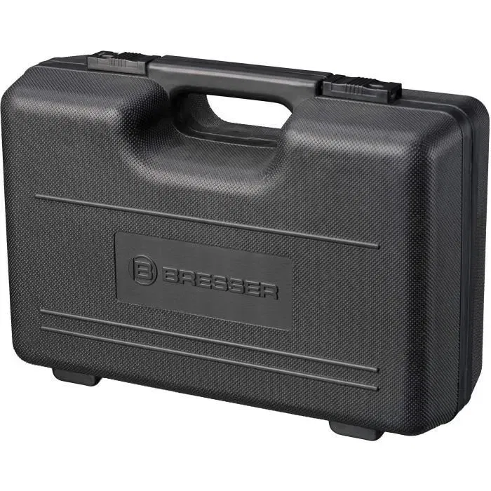 Bresser Microscopio Biolux SEL con zoom, aumento 40x-1600x, soporte para smartphone, BRE4007922056135, caja rígida blanca