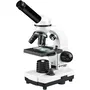 Bresser Microscopio Biolux SEL con zoom, aumento 40x-1600x, soporte para smartphone, BRE4007922056135, caja rígida blanca