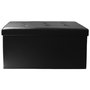 Home Deco Factory Banco Puf Plegable Negro Essentiel 76x38x38 cm