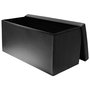 Home Deco Factory Banco Puf Plegable Negro Essentiel 76x38x38 cm