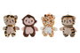 DKD Home Decor Llavero Multicolor Poliester Animales para Niños 4 x 10 x 6 cm (16 Unidades)