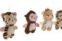 DKD Home Decor Llavero Multicolor Poliester Animales para Niños 4 x 10 x 6 cm (16 Unidades)