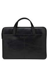 dbramante1928 Silkeborg 15" Black (2nd Gen) Bolso para portátil de piel de plena flor hecho a mano para MacBook o PC