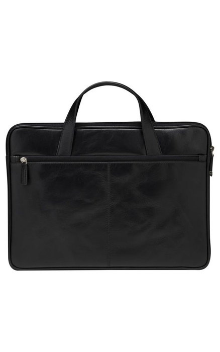 dbramante1928 Silkeborg 15" Black (2nd Gen) Bolso para portátil de piel de plena flor hecho a mano para MacBook o PC