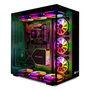 Talius Cronos Caja Gaming Negra con Cristal Templado y 3 Ventiladores ARGB