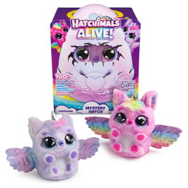 Spin Master Hatchimals Alive Mystery Egg Pufficorn Peluche Interactivo con Huevo, Niebla, Luces y Sonidos Juguete Niños 5 Años