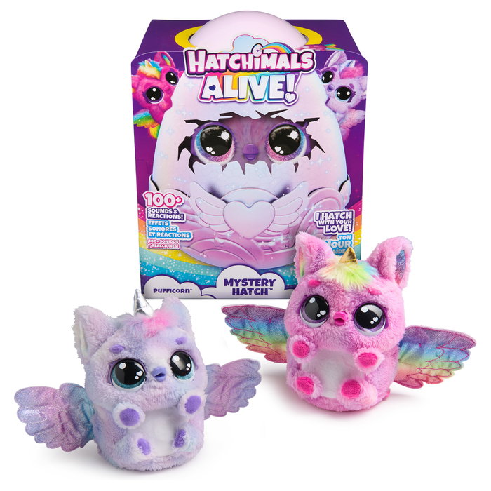 Spin Master Hatchimals Alive Mystery Egg Pufficorn Peluche Interactivo con Huevo, Niebla, Luces y Sonidos Juguete Niños 5 Años Spin Master Hatchimals Alive Mystery Egg Pufficorn Peluche Interactivo con Huevo, Niebla, Luces y Sonidos Juguete Niños 5 Años