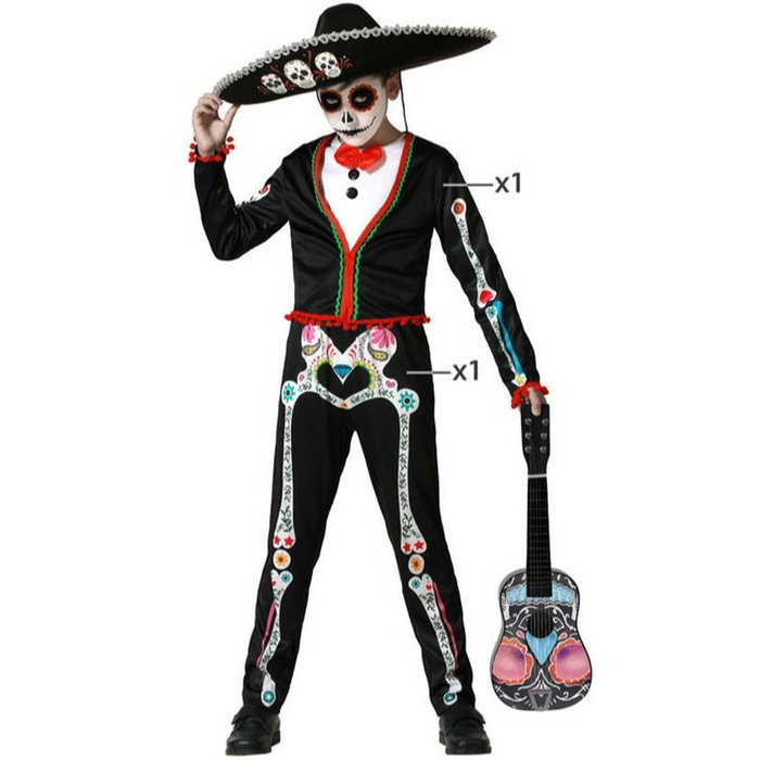atosa Disfraz Esqueleto Mariachi Camiseta y Pantalón para Niño atosa Disfraz Esqueleto Mariachi Camiseta y Pantalón para Niño