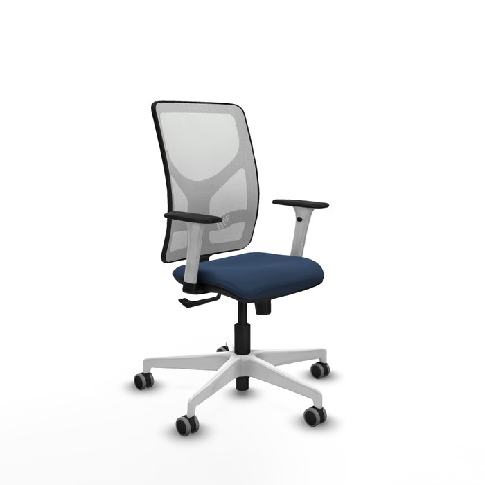PIQUERAS Y CRESPO Silla de oficina Motilla con mecanismo Sincro, Azul marino y Blanco PIQUERAS Y CRESPO Silla de oficina Motilla con mecanismo Sincro, Azul marino y Blanco