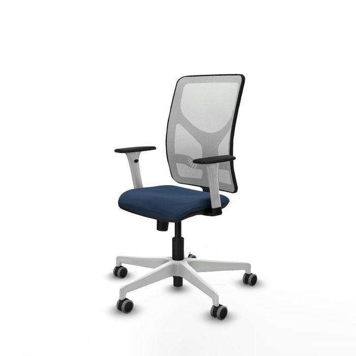 PIQUERAS Y CRESPO Silla de oficina Motilla con mecanismo Sincro, Azul marino y Blanco PIQUERAS Y CRESPO Silla de oficina Motilla con mecanismo Sincro, Azul marino y Blanco