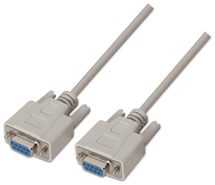 Aisens Cable Serie RS232 DB9 Hembra a DB9 Hembra 1,8m Beige Aisens Cable Serie RS232 DB9 Hembra a DB9 Hembra 1,8m Beige