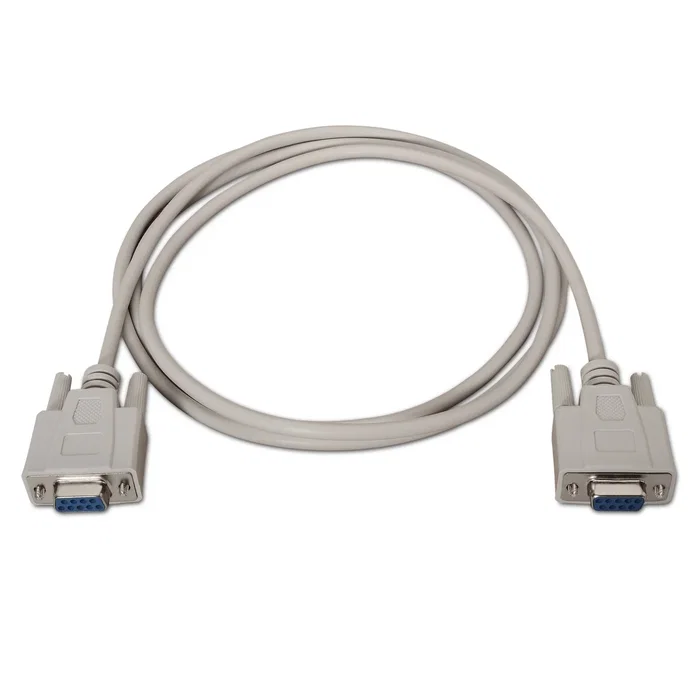 Aisens Cable Serie RS232 DB9 Hembra a DB9 Hembra 1,8m Beige