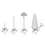 DKD Home Decor Árbol de Navidad Nevado Plegable con LED Verde