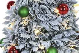 DKD Home Decor Árbol Navidad Tradicional Verde 180 cm Plegable PVC LED