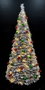 DKD Home Decor Árbol de Navidad Nevado Plegable con LED Verde