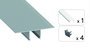 GreenIce Perfil de Aluminio KIMERA-SKAVE Anodizado Plata con Difusor Opal y Tapones 2,02M