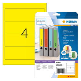 HERMA 5096 Etiquetas para carpetas amarillas 61,0 x 192,0 mm