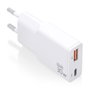 Aisens Cargador GaN 30W Ultra Delgado Blanco USB-C y USB-A
