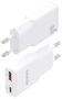 Aisens Cargador GaN 30W Ultra Delgado Blanco USB-C y USB-A