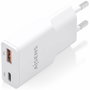 Aisens Cargador GaN 30W Ultra Delgado Blanco USB-C y USB-A