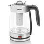Haeger EK-22F.020A Tetera Eléctrica 1,8 Litros 2200 W Gris Transparente, Acero Inoxidable y Vidrio, Sin Cables y Apagado Automático