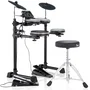 PEARL Batería Electrónica E-Roadshow ERS-1000 Kit Completo con Pads de Malla, 150 Sonidos, Metrónomo, Incluye Baquetas, Sillín y Auriculares