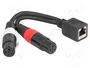 DeLOCK 88178 Cable adaptador de RJ45 hembra a 2 x XLR de 3 pines hembra, negro