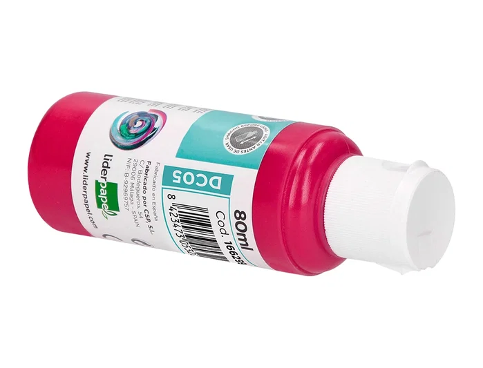 Liderpapel Pintura Acrílica Bote 80 ml Magenta Multisuperficie Liderpapel Pintura Acrílica Bote 80 ml Magenta Multisuperficie
