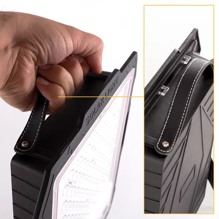 Proyector LED Solar 200W con Control Remoto, Panel Solar y Batería 45.000mAh - Iluminación Exterior con Sensor de Luminosidad - LUM-MJ-DW904