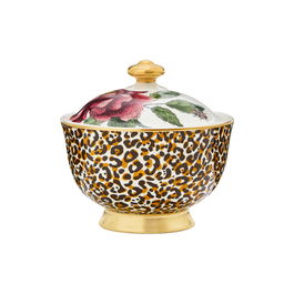 Spode Azucarero Creatures con Tapa y Pie, Colección Creatures of Curiosity, Decorado con Oro de 22 Quilates y Estampado Floral con Insectos, 200 ml