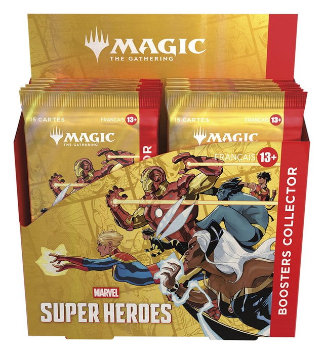 Wizards of the Coast Magic the Gathering Marvel Super Heroes Caja de Sobres de Coleccionista (12) francés