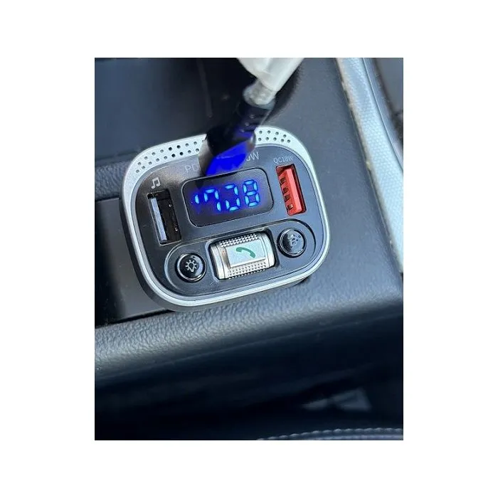 Thomson THO3513767430012 Transmisor FM Bluetooth 5.4 12/24V con Carga Rápida QC3.0 y PD 30W, LED Azul Thomson THO3513767430012 Transmisor FM Bluetooth 5.4 12/24V con Carga Rápida QC3.0 y PD 30W, LED Azul