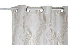 DKD Home Decor Cortina Tradicional Beige 270 x 140 cm (2 Unidades)