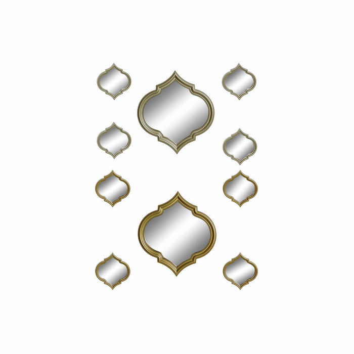 DKD Home Decor Set de 5 Espejos Decorativos Estilo Árabe, Dorado y Bronce DKD Home Decor Set de 5 Espejos Decorativos Estilo Árabe, Dorado y Bronce