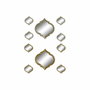 DKD Home Decor Set de 5 Espejos Decorativos Estilo Árabe, Dorado y Bronce
