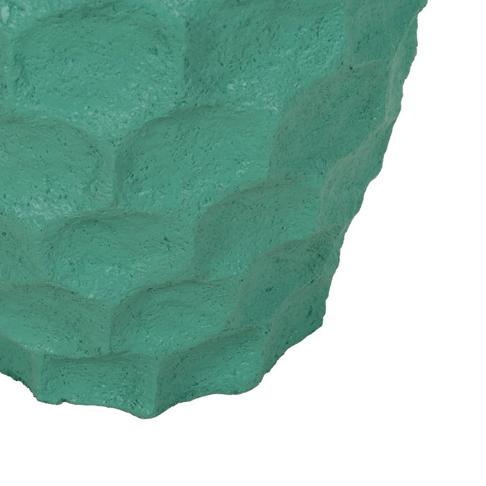 S/2 Macetero Turquesa Cemento Decoración 41 X 41 X 39,60 cm