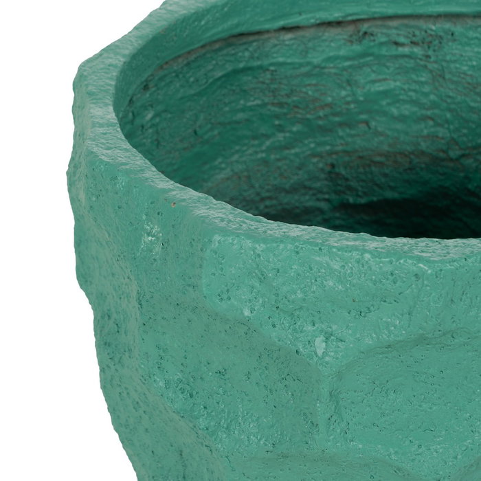 S/2 Macetero Turquesa Cemento Decoración 41 X 41 X 39,60 cm