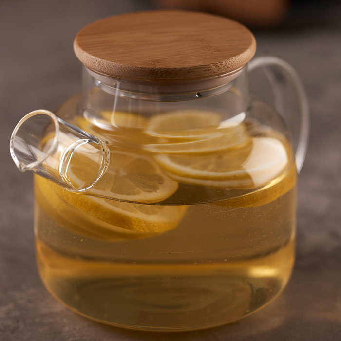 Day Tetera de Vidrio Borosilicado 1 L con Tapa de Bambú