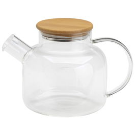 Day Tetera de Vidrio Borosilicado 1 L con Tapa de Bambú