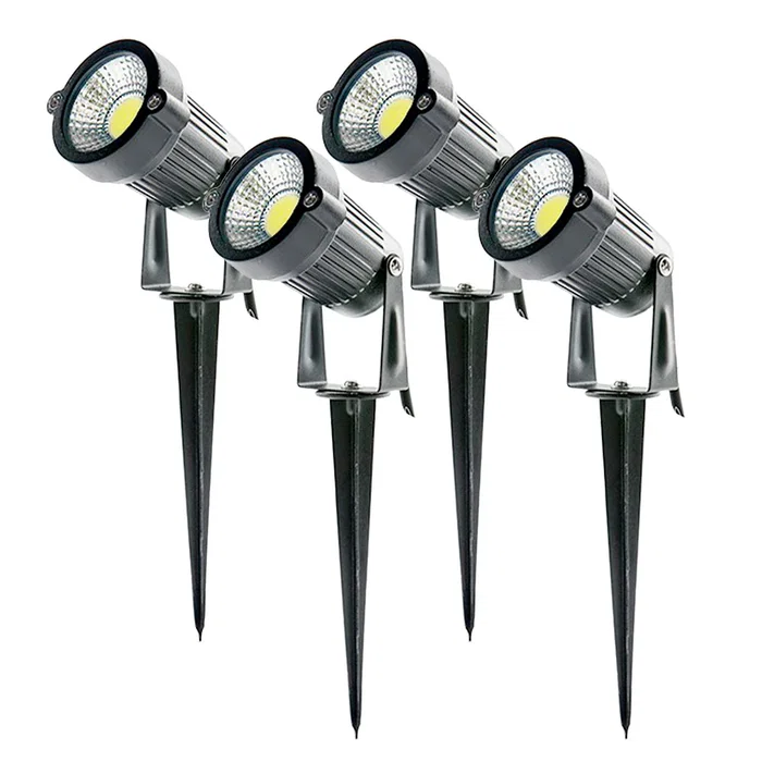 Pack 4 Focos LED Pincho Jardín 5W 450Lm 6000ºK [SL-SL-C10-5W-CW-PK4-AP]