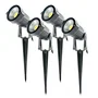 Pack 4 Focos LED Pincho Jardín 5W 450Lm 6000ºK [SL-SL-C10-5W-CW-PK4-AP]