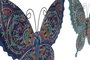 DKD Home Decor Decoración de Pared Metal Mariposa Surtido 2